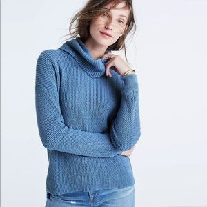 Madewell Convertible Blue Turtleneck Sweater